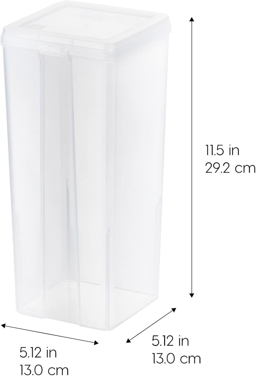 Vertical Plastic Flip Top Storage Containers Bins with Lids - 4 pack - IRIS USA