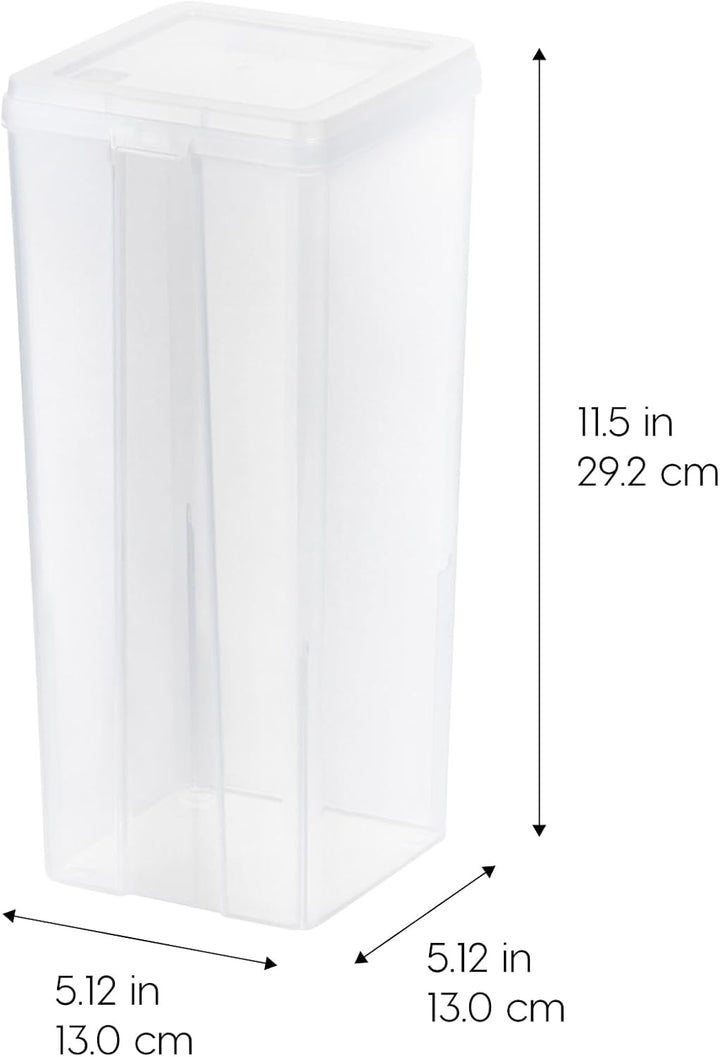 Vertical Plastic Flip Top Storage Containers Bins with Lids - 4 pack - IRIS USA