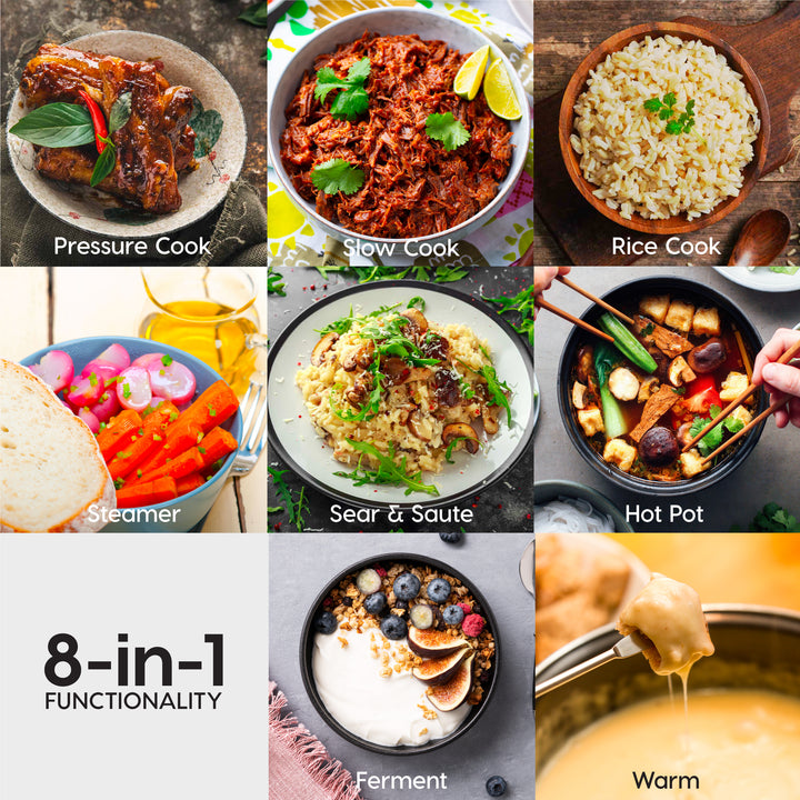8-IN-1 Pressure Cooker / Rice Cooker with Waterless Cooking - IRIS USA, Inc.