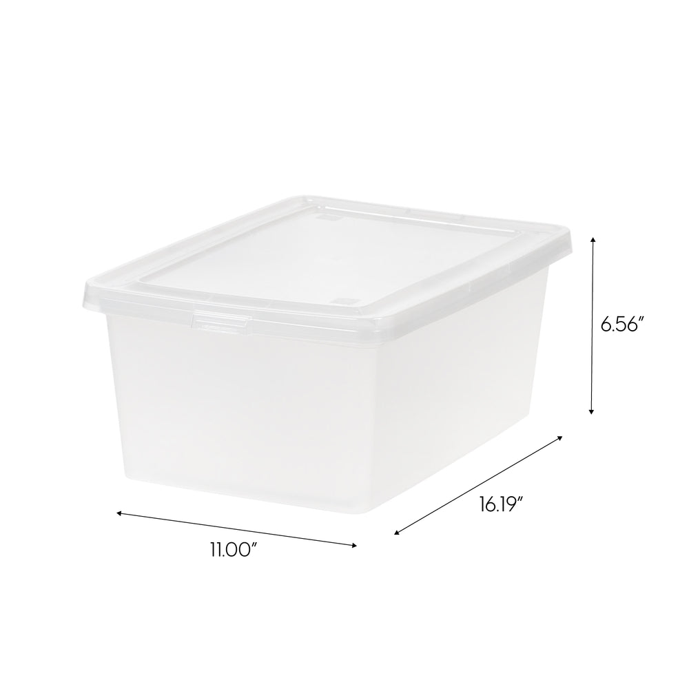Clear Storage Box 12 Pack - 14.5 QT - IRIS USA