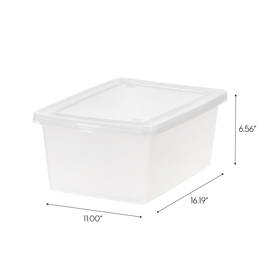 Clear Storage Box 12 Pack - 14.5 QT - IRIS USA