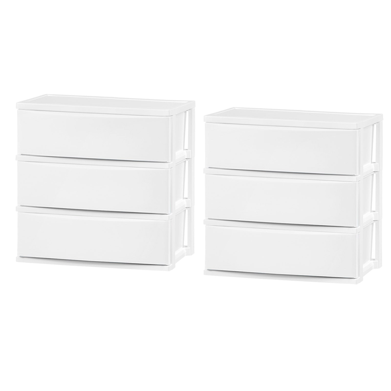 3 Wide Drawer Storage, Organizer Unit for Bedroom, Living Room