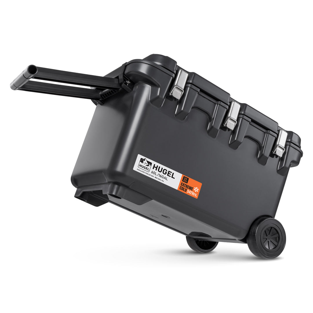 HUGEL 64QT Heavy Duty Lightweight Insulated Cooler with Wheels - IRIS USA