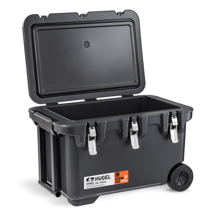 HUGEL 64QT Heavy Duty Lightweight Insulated Cooler with Wheels - IRIS USA