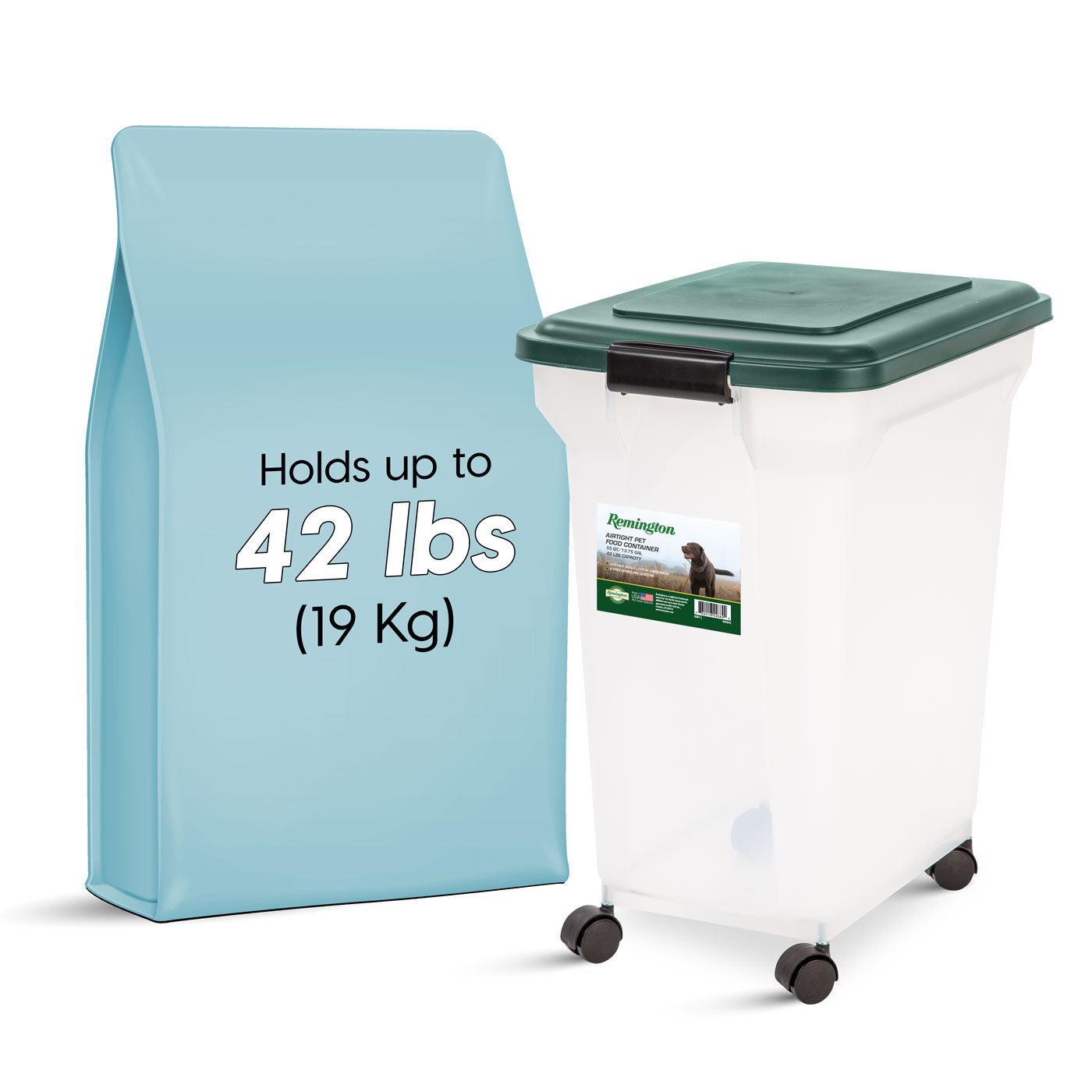 Remington Airtight Pet Food Container, 55 Qt