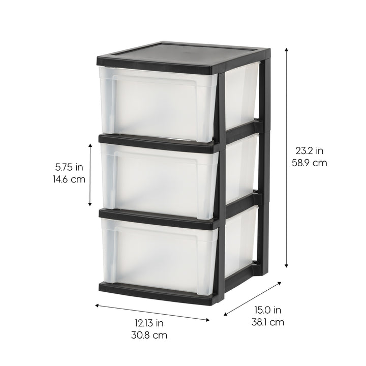 3 Drawer Plastic Organizers and Storage 2 Pack - IRIS USA, Inc.