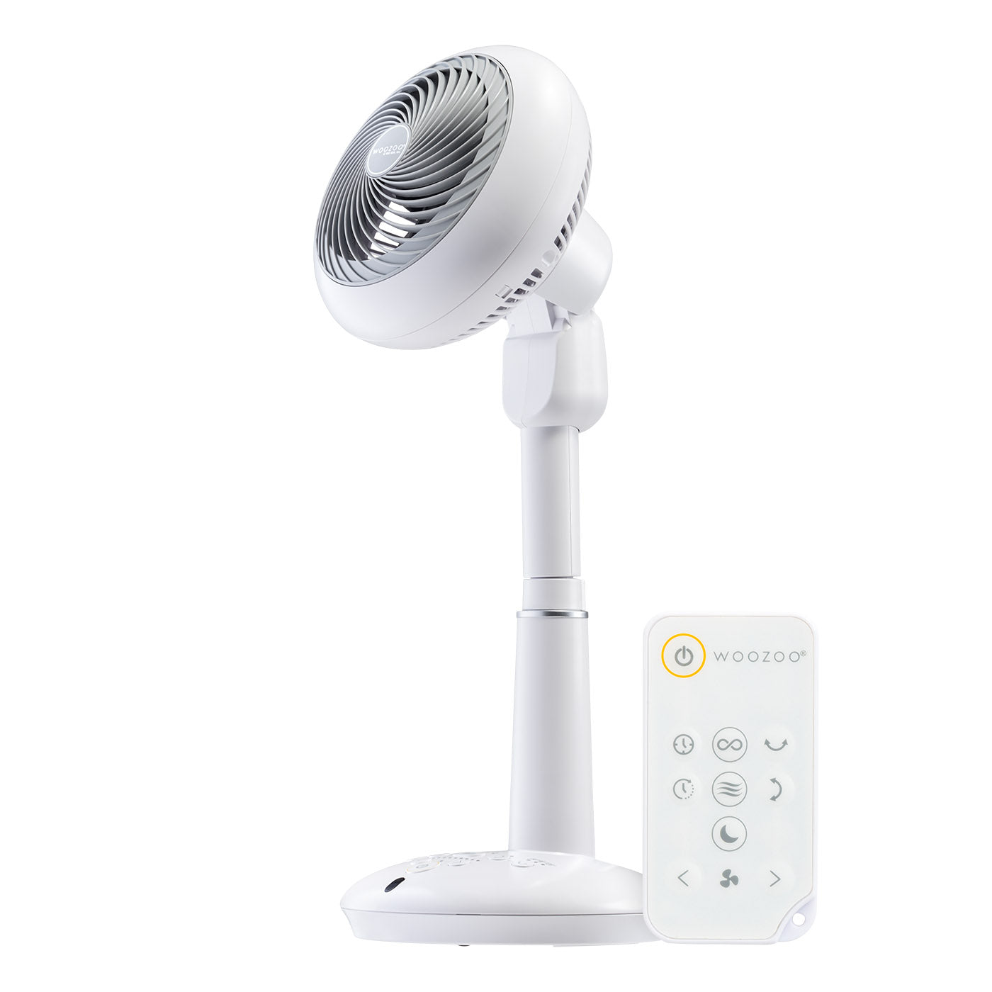 WOOZOO® 360 Standing Fan 360° Oscillation, Quiet DC motor, Remote
