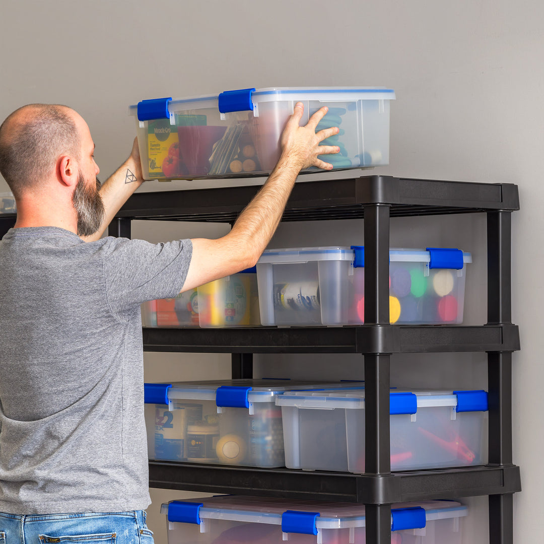 Plastic Rack Shelf with 5 Large Shelves, Black (Copy) - IRIS USA