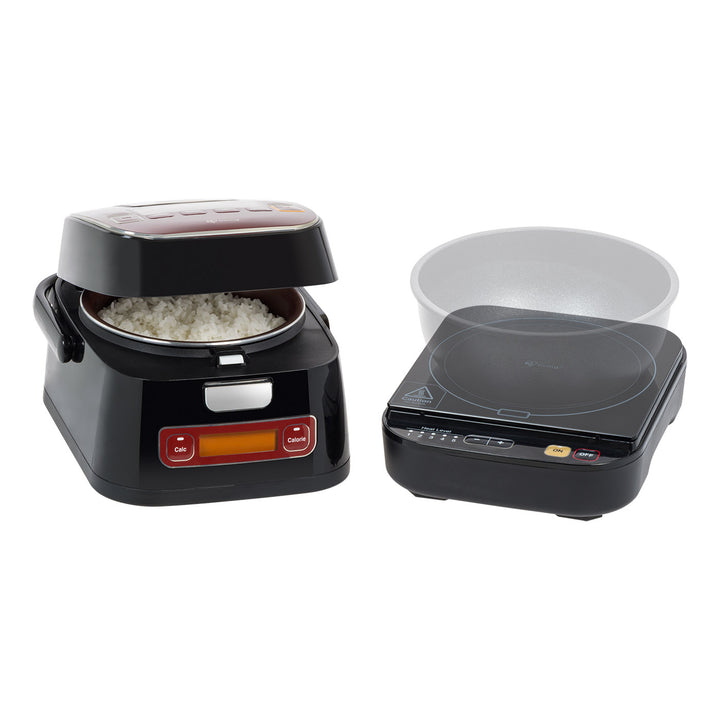 2-in-1 Rice Cooker and Induction Cooktop Burner, 3-Cup (Uncooked) / 6-Cup (Cooked) - IRIS USA
