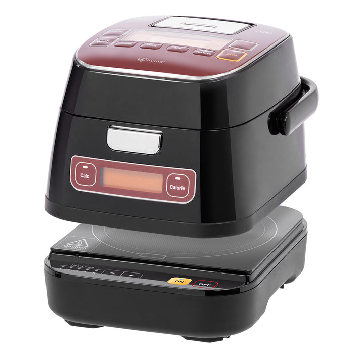 2-in-1 Rice Cooker and Induction Cooktop Burner, 3-Cup (Uncooked) / 6-Cup (Cooked) - IRIS USA