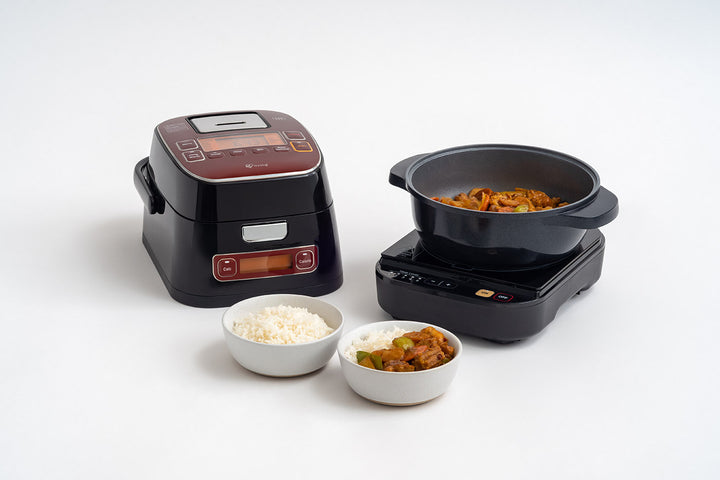 2-in-1 Rice Cooker and Induction Cooktop Burner, 3-Cup (Uncooked) / 6-Cup (Cooked) - IRIS USA