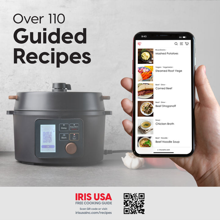 8-IN-1 Pressure Cooker / Rice Cooker with Waterless Cooking - IRIS USA, Inc.
