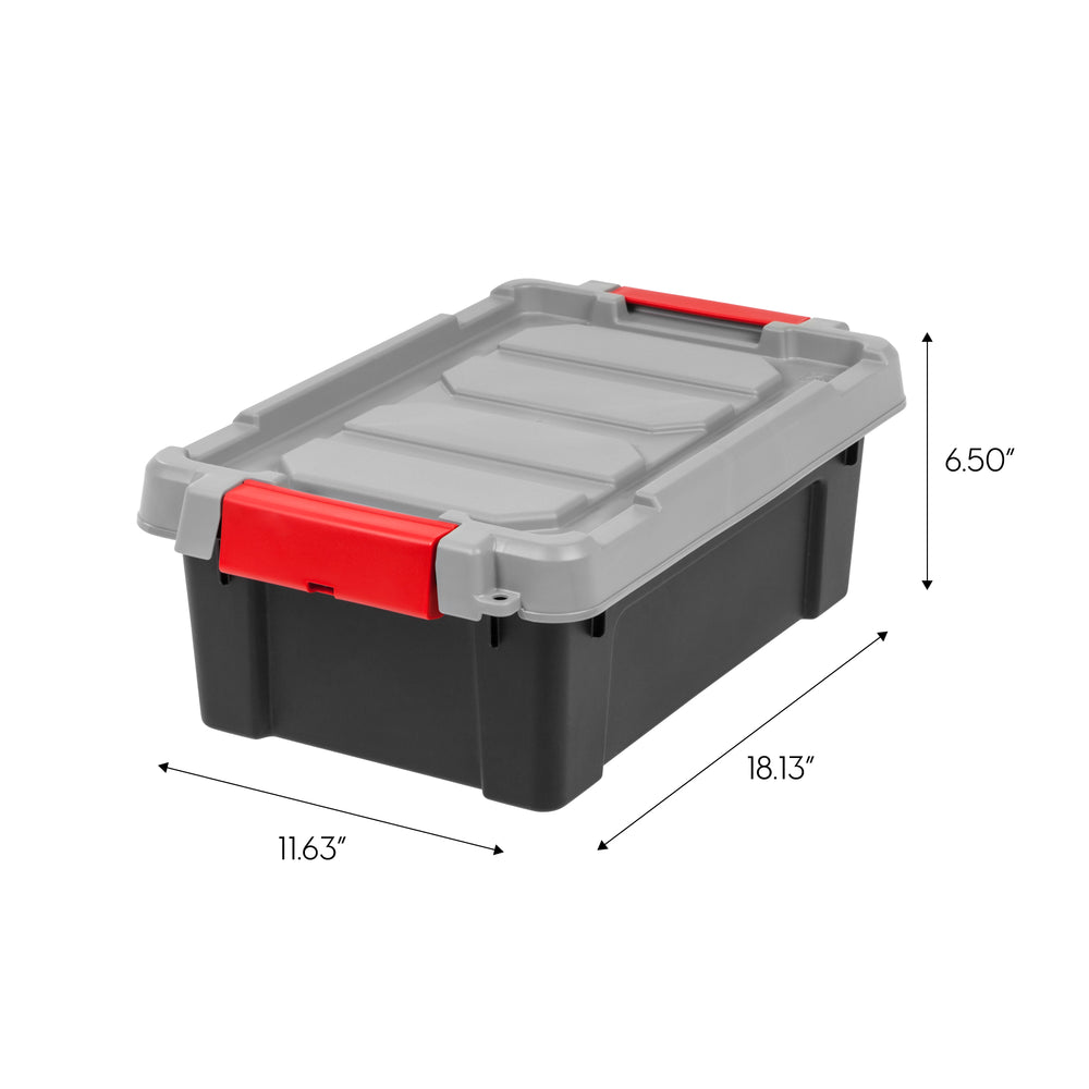 Heavy-Duty Durable Stackable Containers 3 Gallon 5 PK - IRIS USA