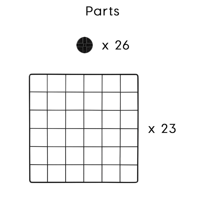 Wire Storage Cubes Modular, Black - IRIS USA