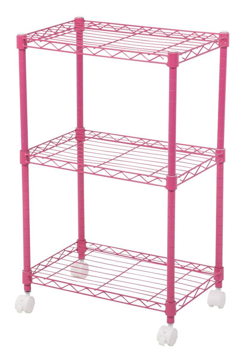 3-Tier Wire Shelf with Casters – IRIS USA
