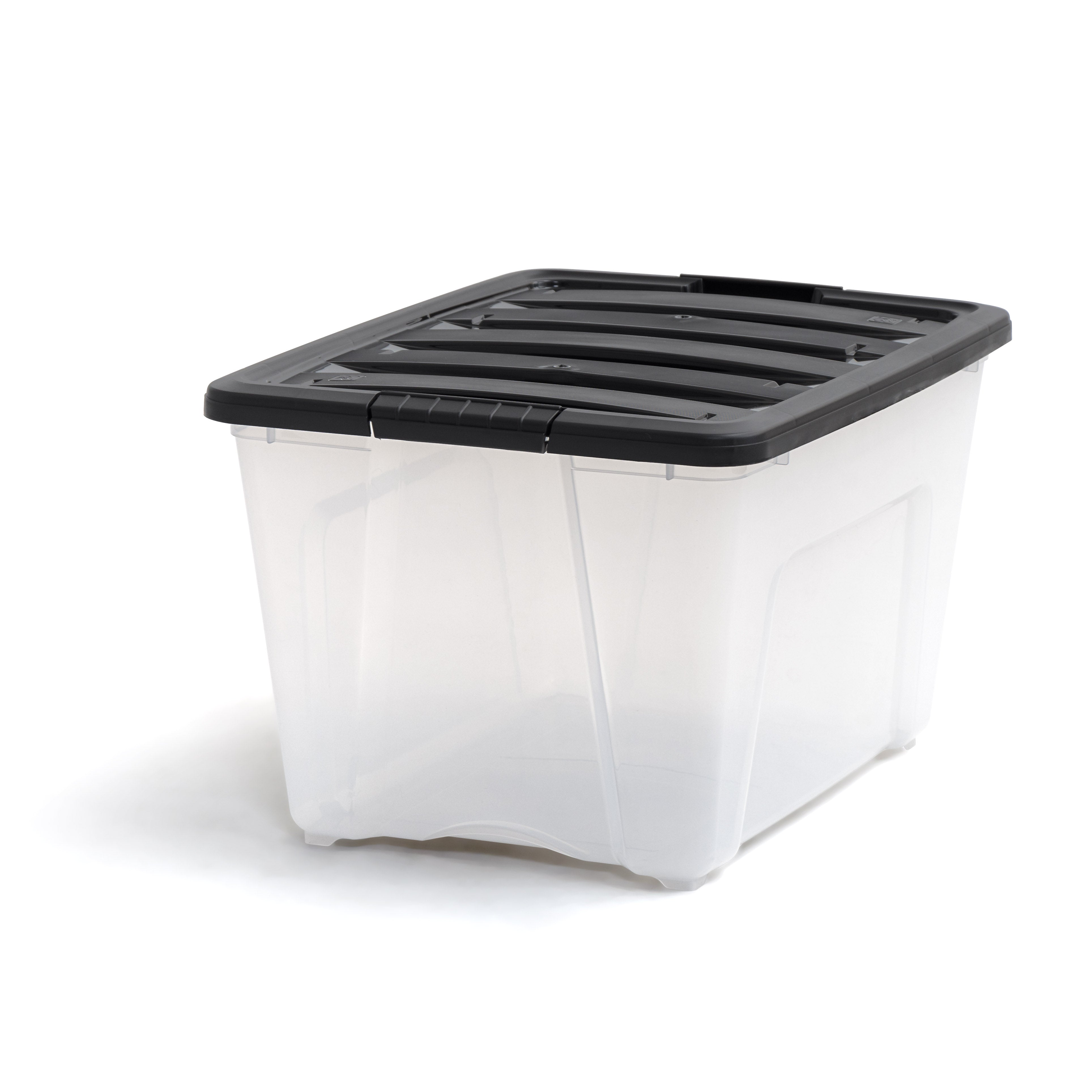 IRIS USA 5.9 Qt. Plastic Storage Container Bin with Latching Lid, Stackable  Nestable Shoe Box Tote Shoebox Closet Organization School Art Supplies 