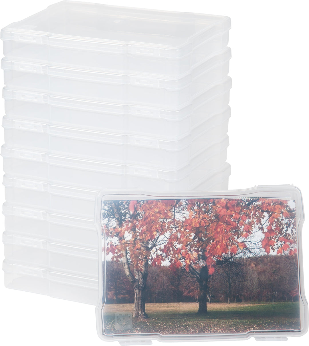 5" x 7" Photo Storage and Embellishment Craft Case, 10 Pack, Clear - IRIS USA, Inc.