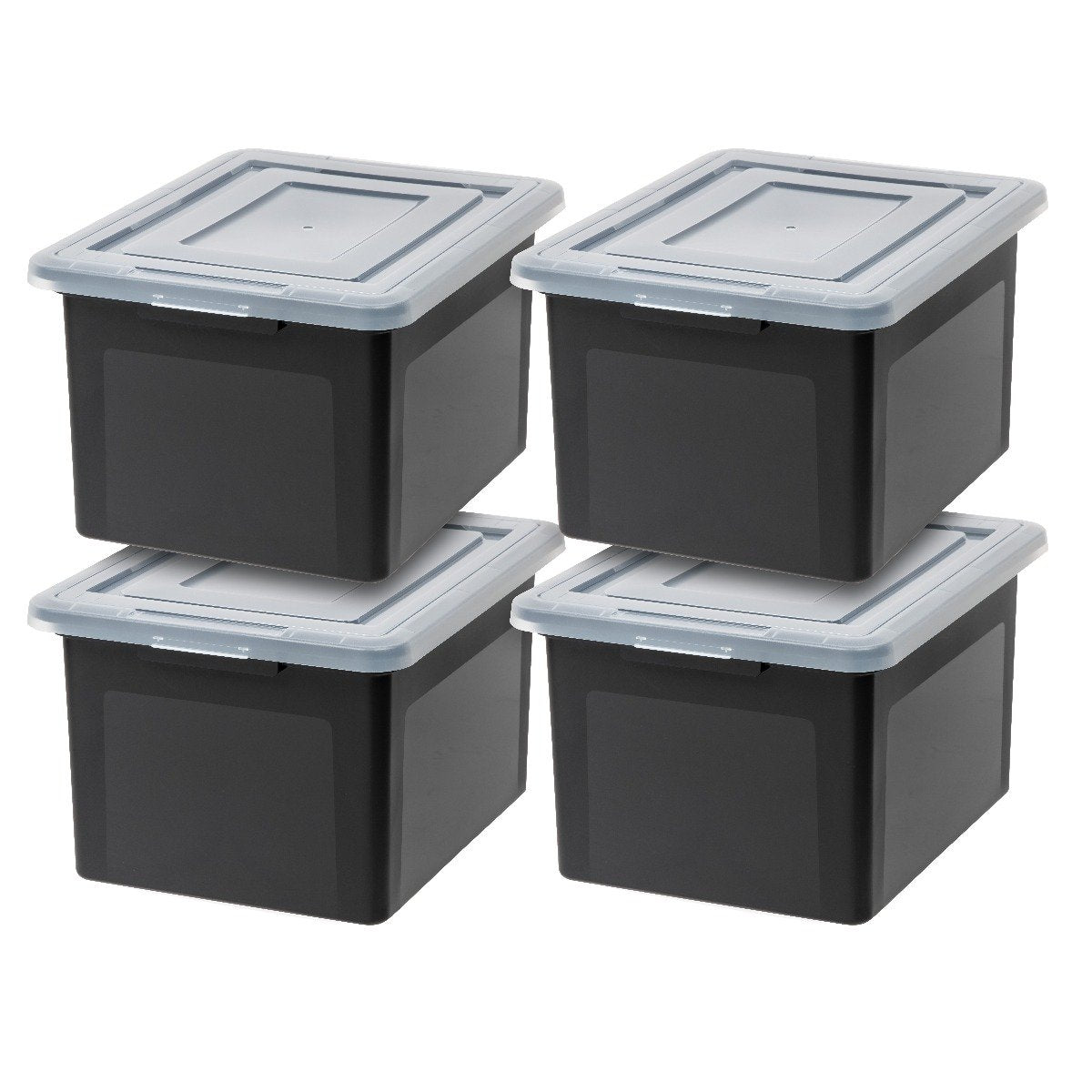 Letter and Legal Snap Lid File Box 4 Pack - 35.5 QT – IRIS USA