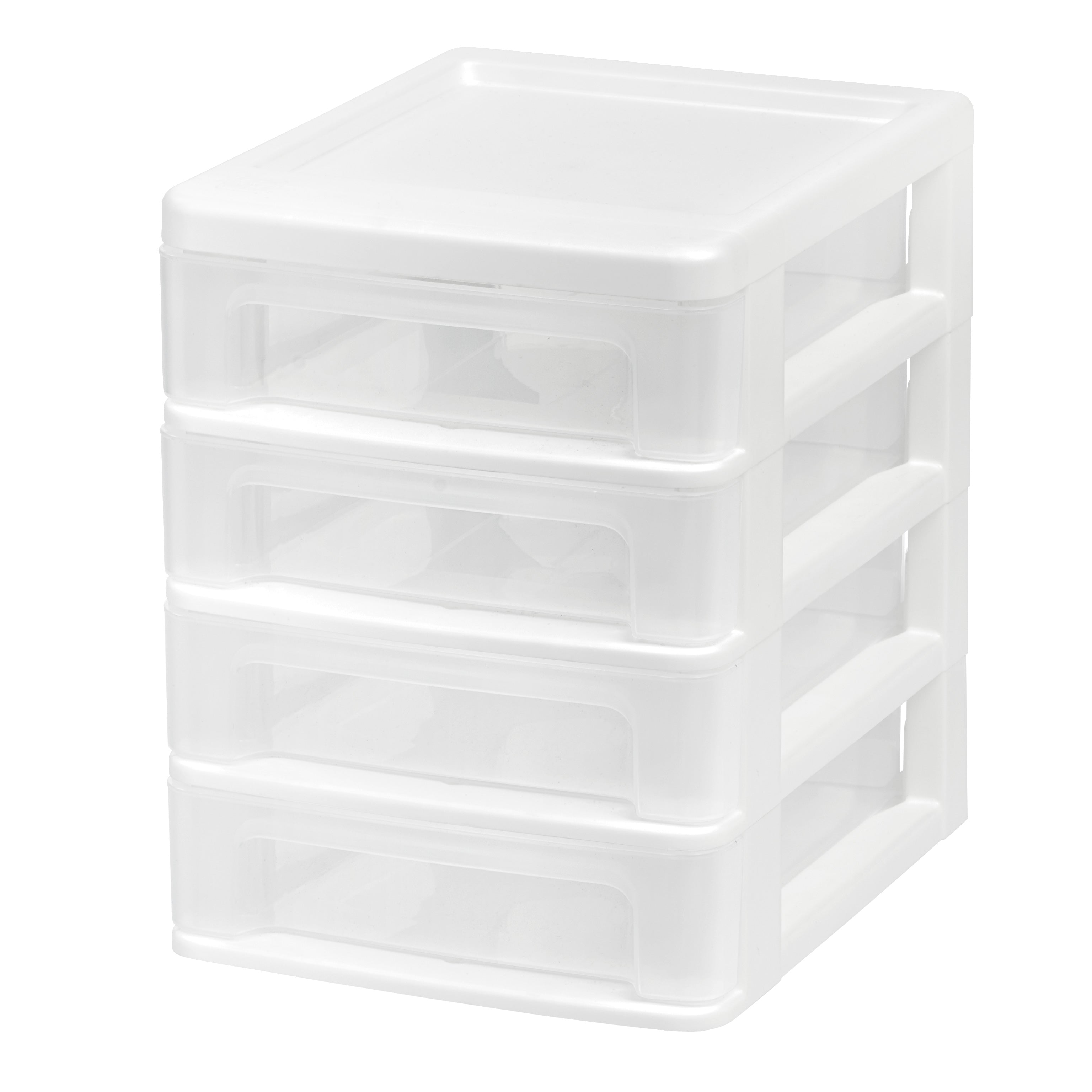Rady マルチボックス アイリスフラワー Compact Desktop 4-Drawer System, White – IRIS USA