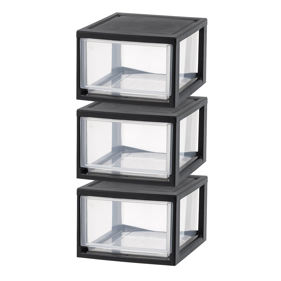 Stackable Plastic Storage-Drawer, 3-Drawer Organizer Unit - IRIS USA, Inc.