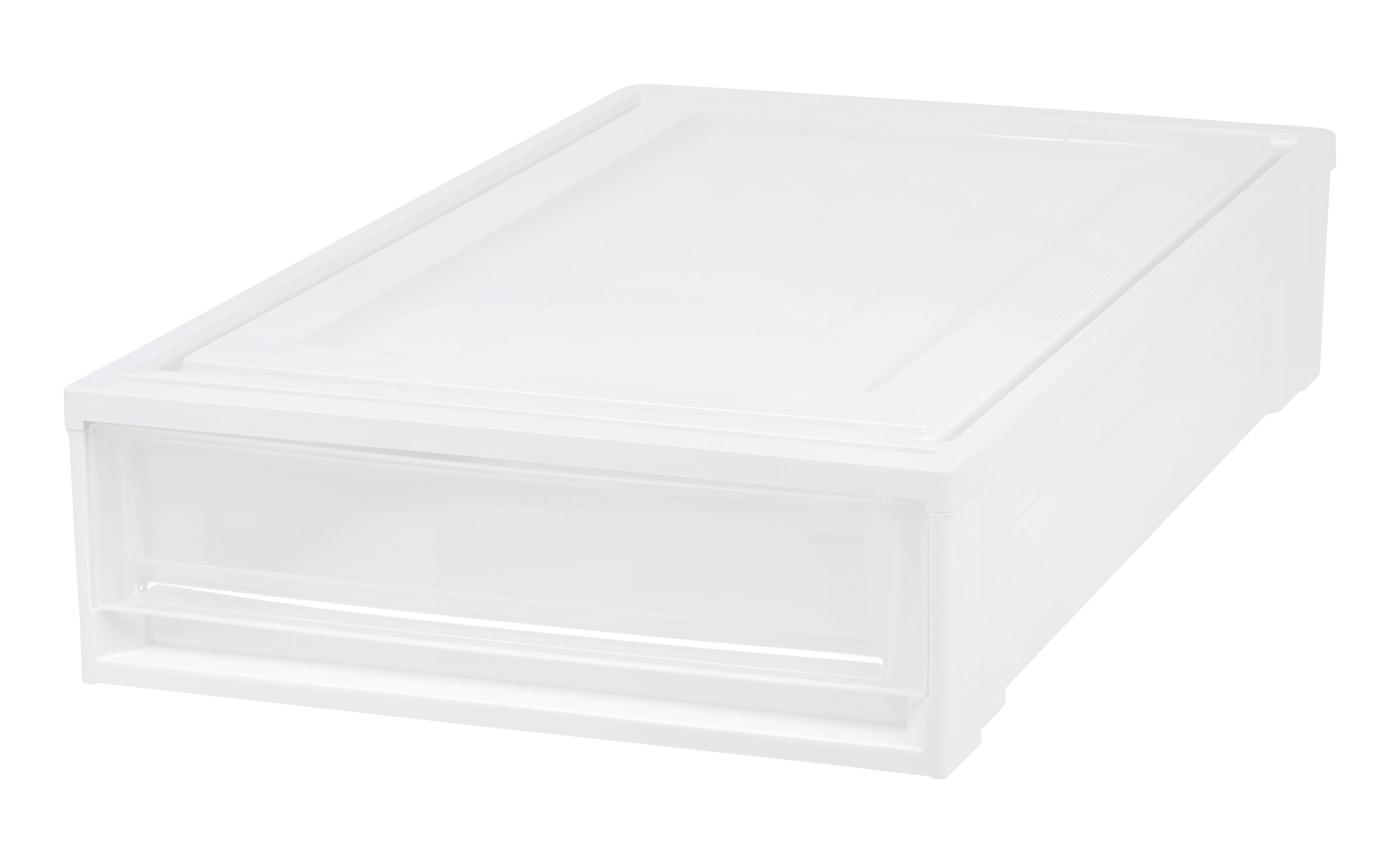 Underbed Storage Containers With Lids Set of 2 Low Profile Drawer