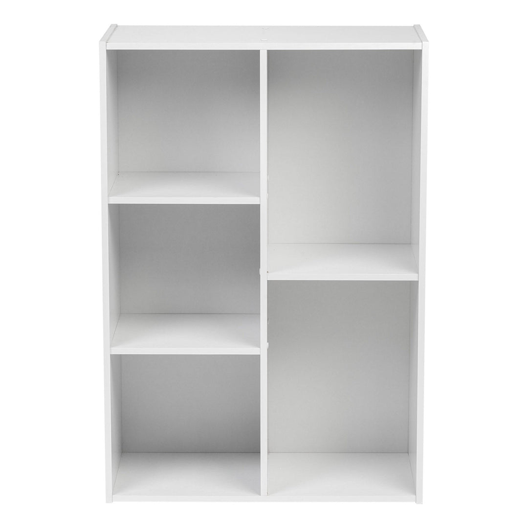 IRIS USA 5 Compartment Open Bookshelf, Cube Storage Organizer, Closet Shelves, Wooden Bookshelf, White - IRIS USA, Inc.