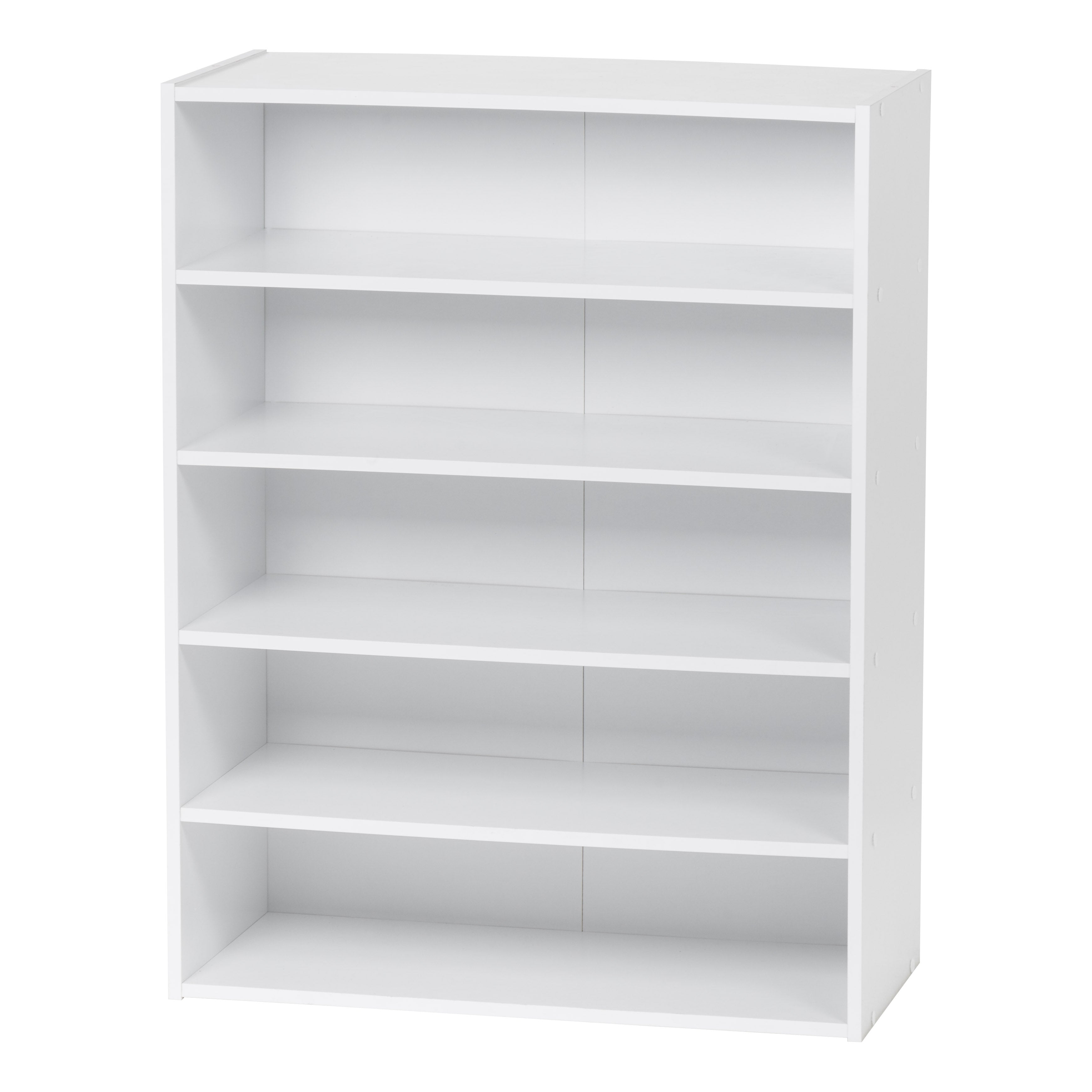  IRIS USA 2-Tier Shelf Organizer with Easy Access Angled Cubby,  White : Home & Kitchen