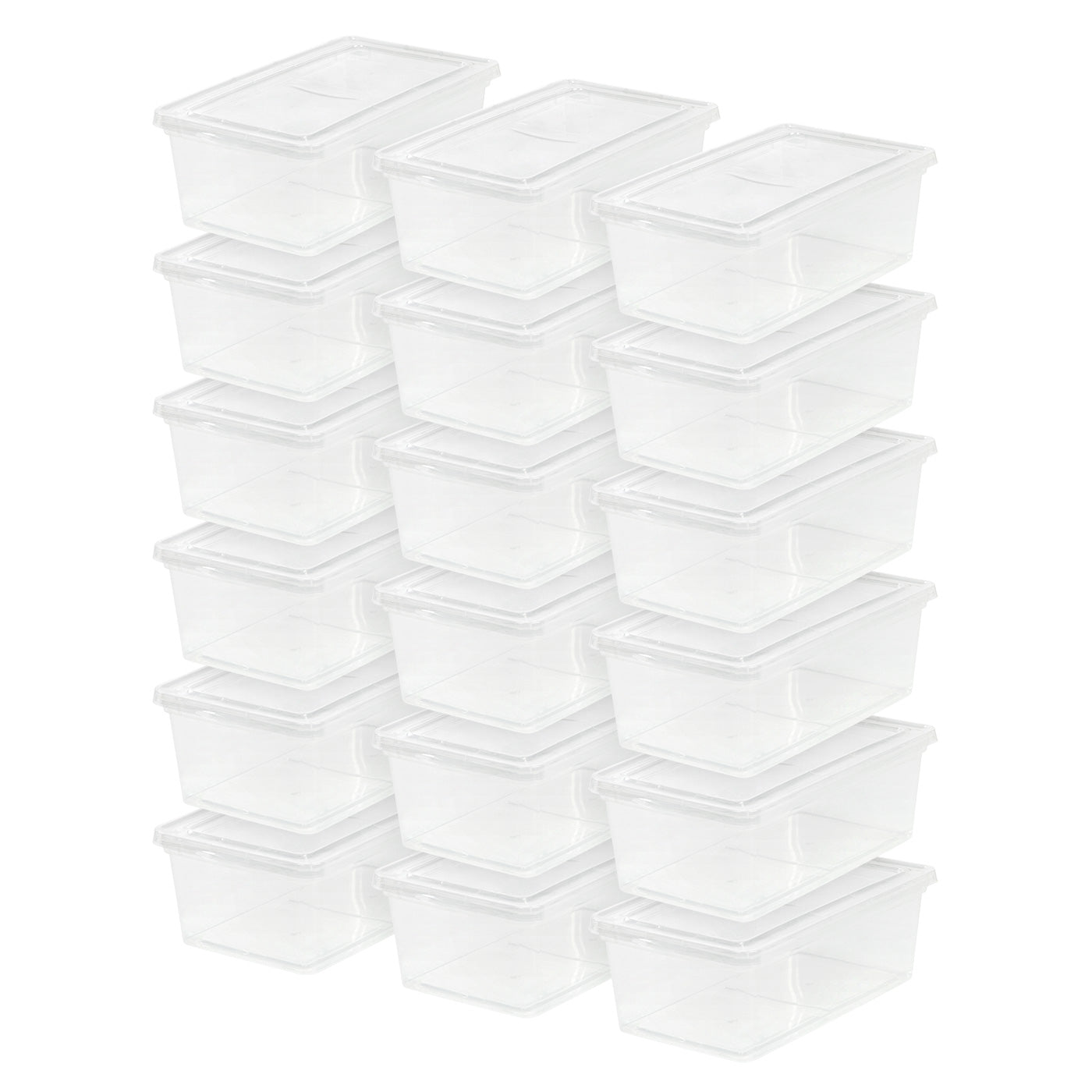  Cetomo 18Qt*6 Plastic Storage Bins, Storage Box, 6 Pack,  Organizing Container with Durable Lids and Secure Latching Buckles,  Stackable and Nestable, Clear with Black Buckle : Everything Else