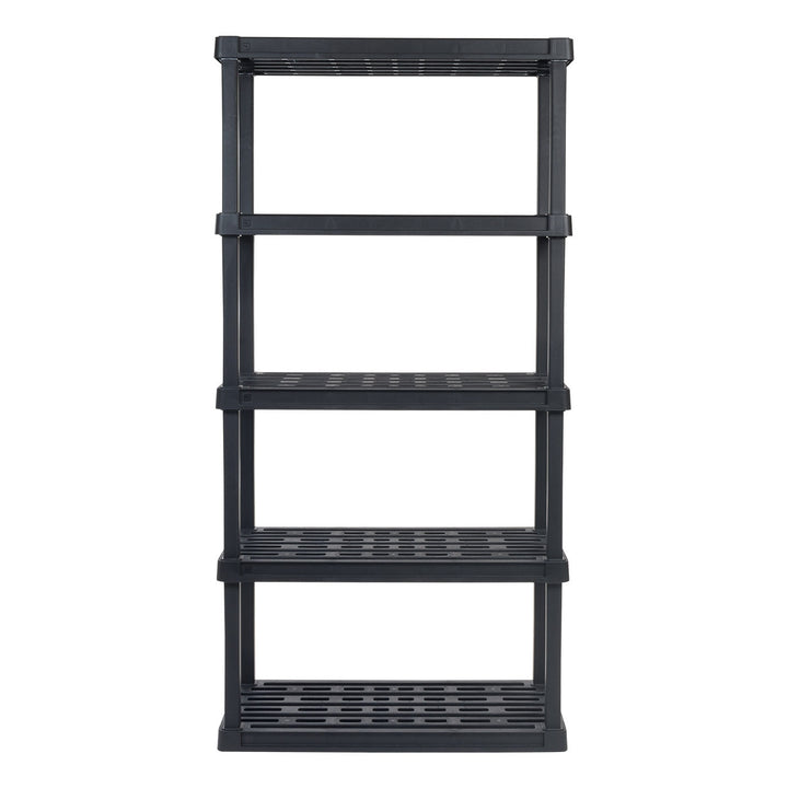 IRIS USA, Plastic Rack Shelf with 5 Large Shelves, Black - IRIS USA, Inc.