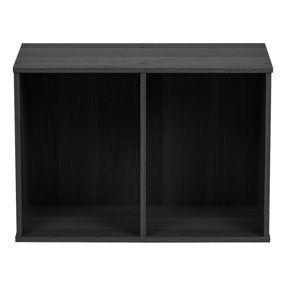 2-Tier Wood Storage Shelf, Black - IRIS USA, Inc.