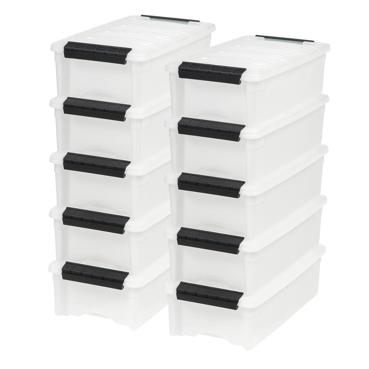 Stack & Pull™ Storage Box - 5 QT, 10 Pack, Pearl