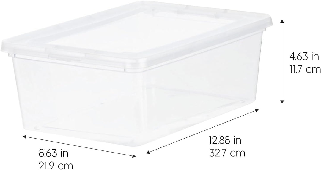 7 Quart Plastic Storage Bins with Lids (8-pack)