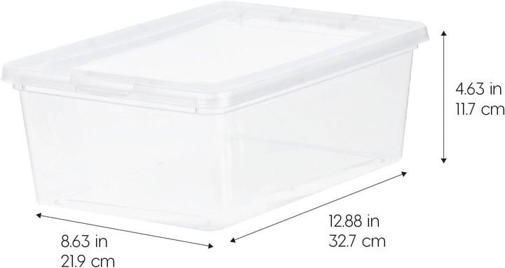 7 Quart Plastic Storage Bins with Lids (8-pack)