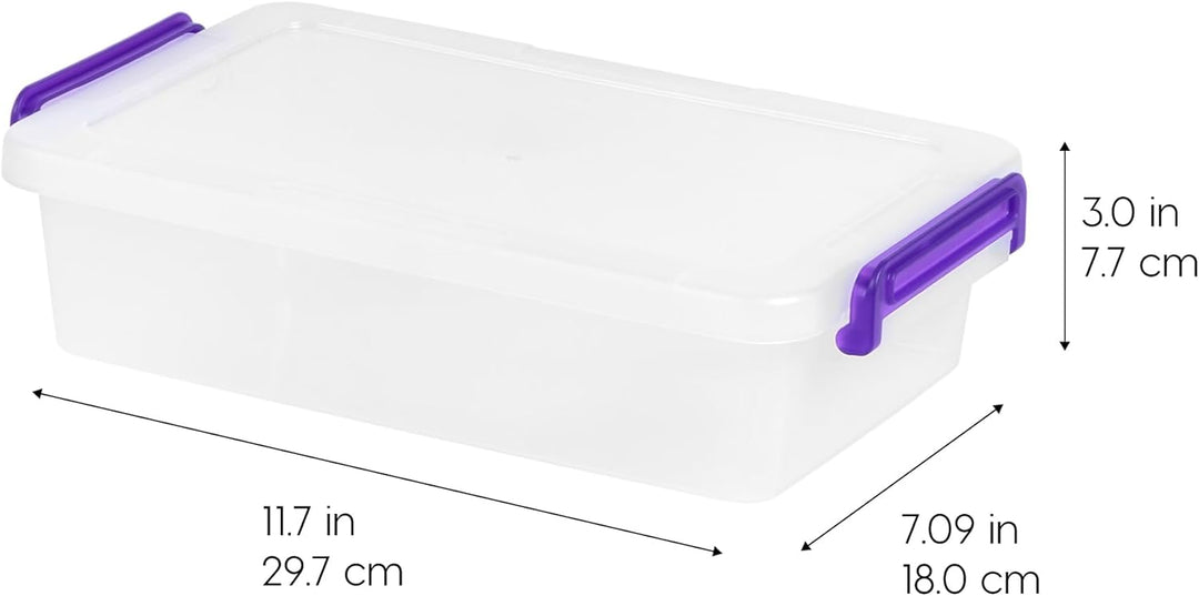 IRIS USA 5 Qt. Plastic Storage Bin Tote Organizing Container met duurzaam deksel en veilige vergrendelende gespen, stapelbaar en nestbaar, 10 Pack, helder met zwarte gesp IRIS USA 5 Qt. Plastic Storage Bin Tote Organizing Container met duurzaam deksel en veilige vergrendelende gespen, stapelbaar en nestbaar, 10 Pack, helder met zwarte gesp