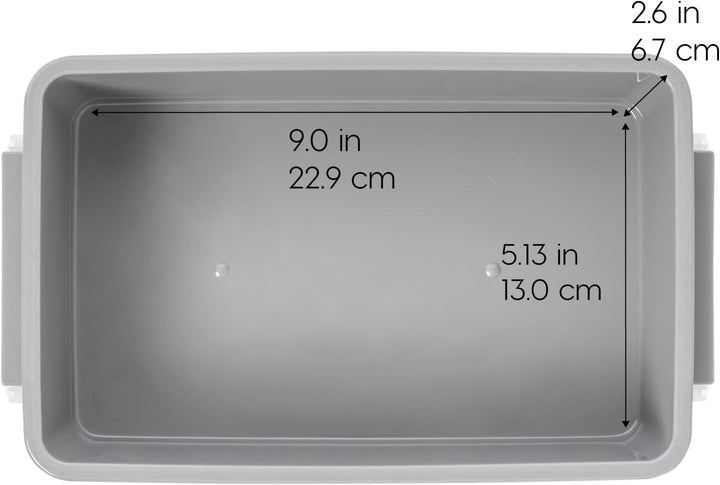 3 Qt. Plastic Craft Storage Container Bins with Lids, 4 Pack