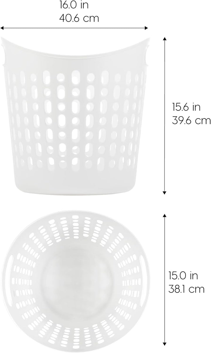 Plastic Laundry Basket, 27L - 3 Pack - IRIS USA