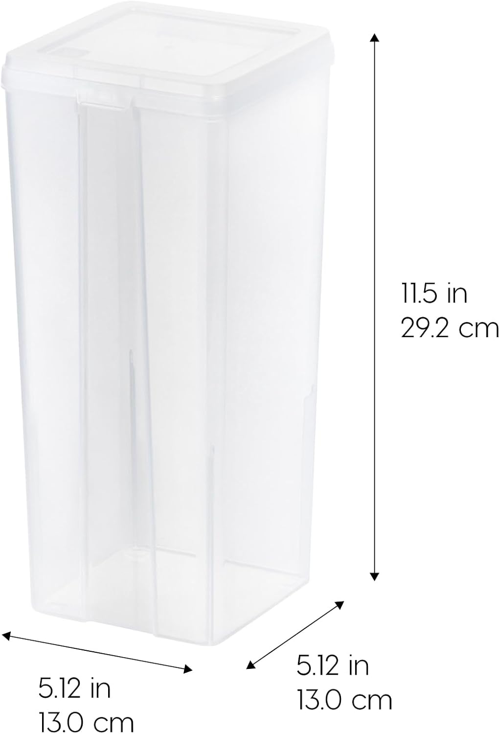 Vertical Plastic Flip Top Storage Containers Bins with Lids - 4 pack - IRIS USA