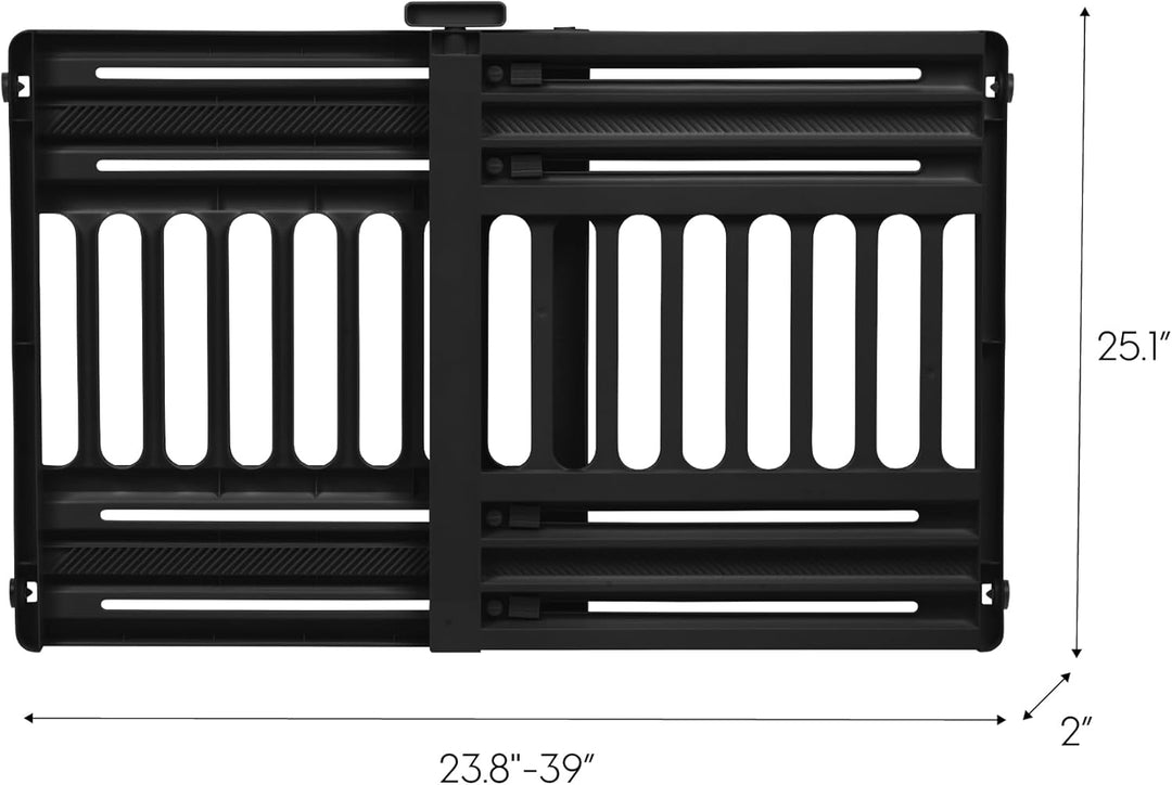 24"-39" Adjustable Indoor Pet Barrier Black - IRIS USA