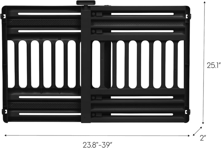 24"-39" Adjustable Indoor Pet Barrier Black - IRIS USA