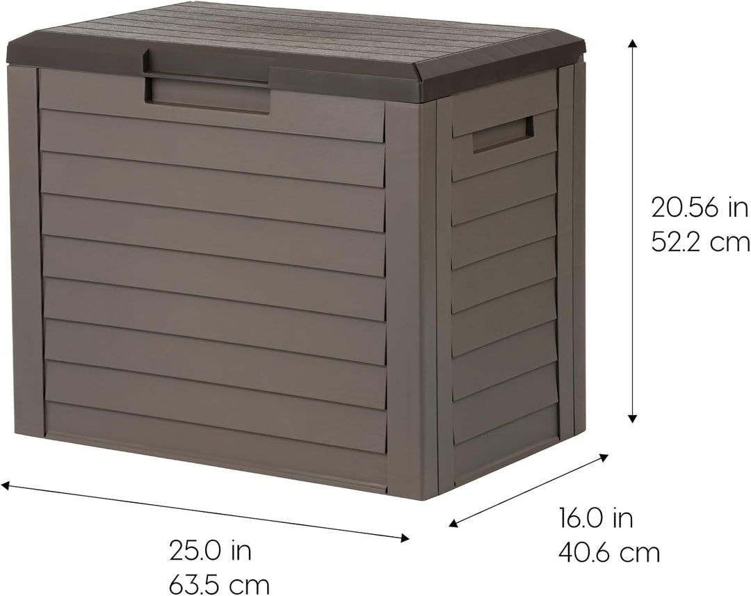 35-Gallon Outdoor Deck Storage Box, Lockable & UV-Protected - IRIS USA