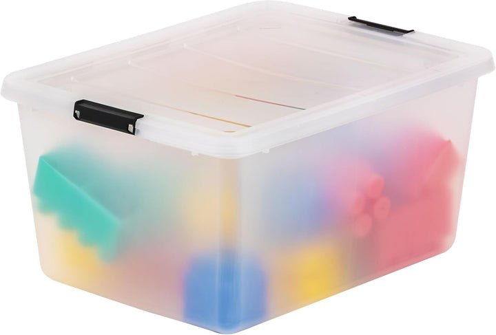 32 Quart High-Capacity Craft Storage Bins with Latching Lids (6-pack)