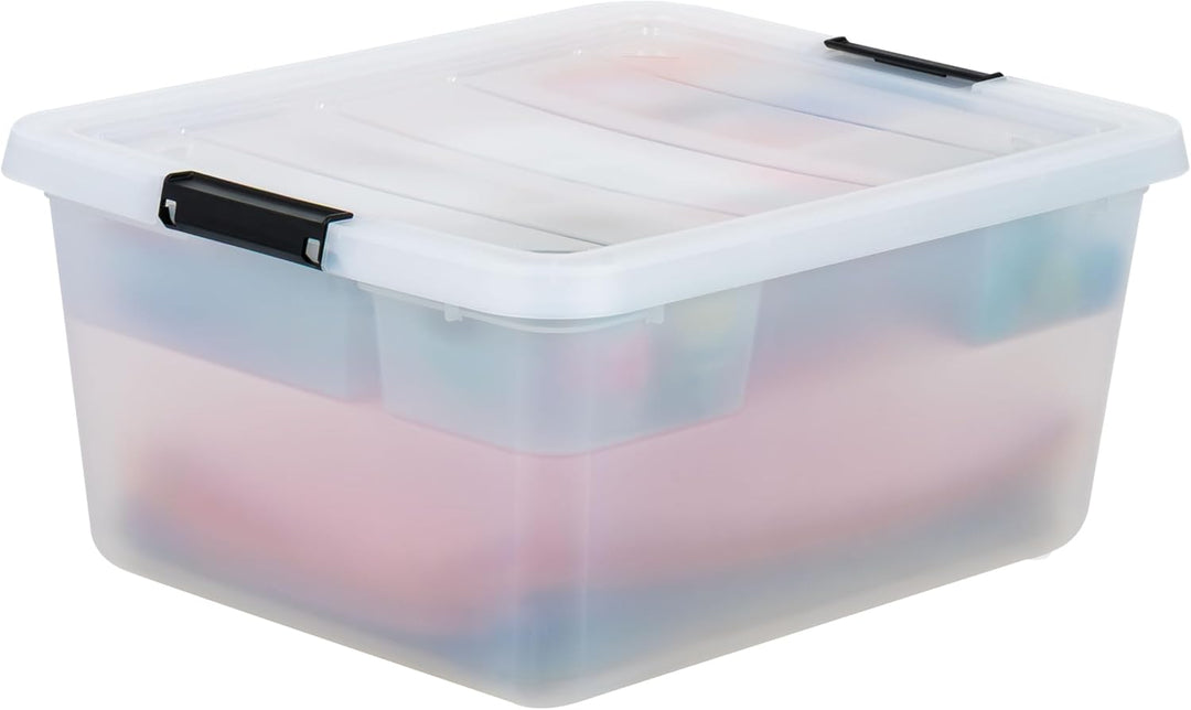 18 QT Clear Storage Organizer with Removable Dividers