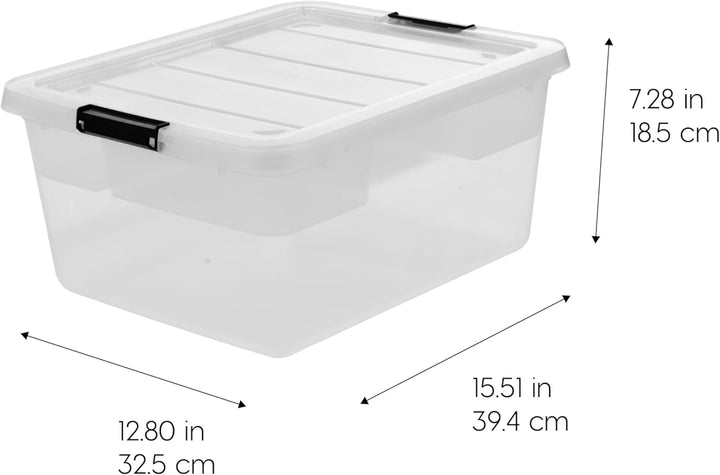 18 Quart Craft Storage Bins with Latching Lids (6-pack)