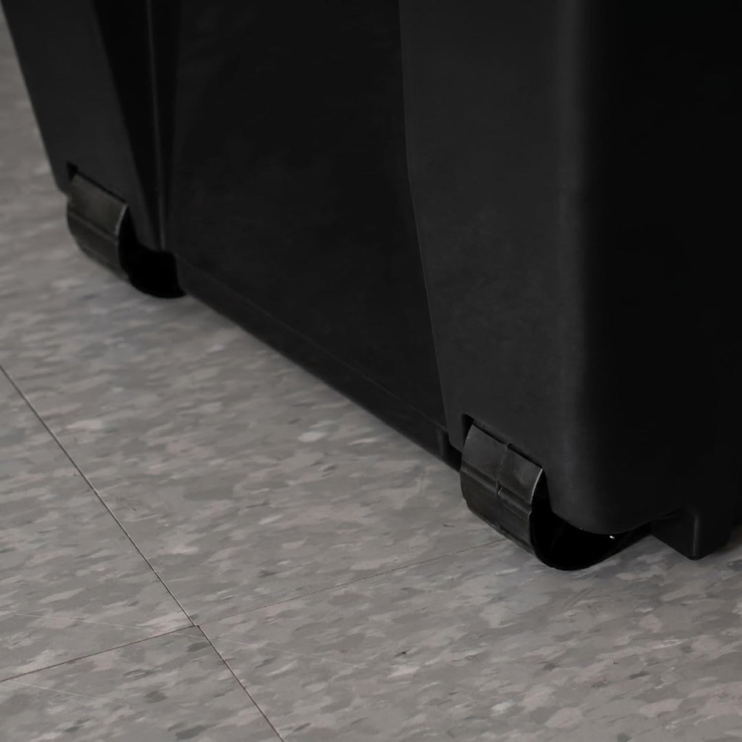 32 Gallon Heavy Duty Rolling Storage Bin with Lid (2 Pack)