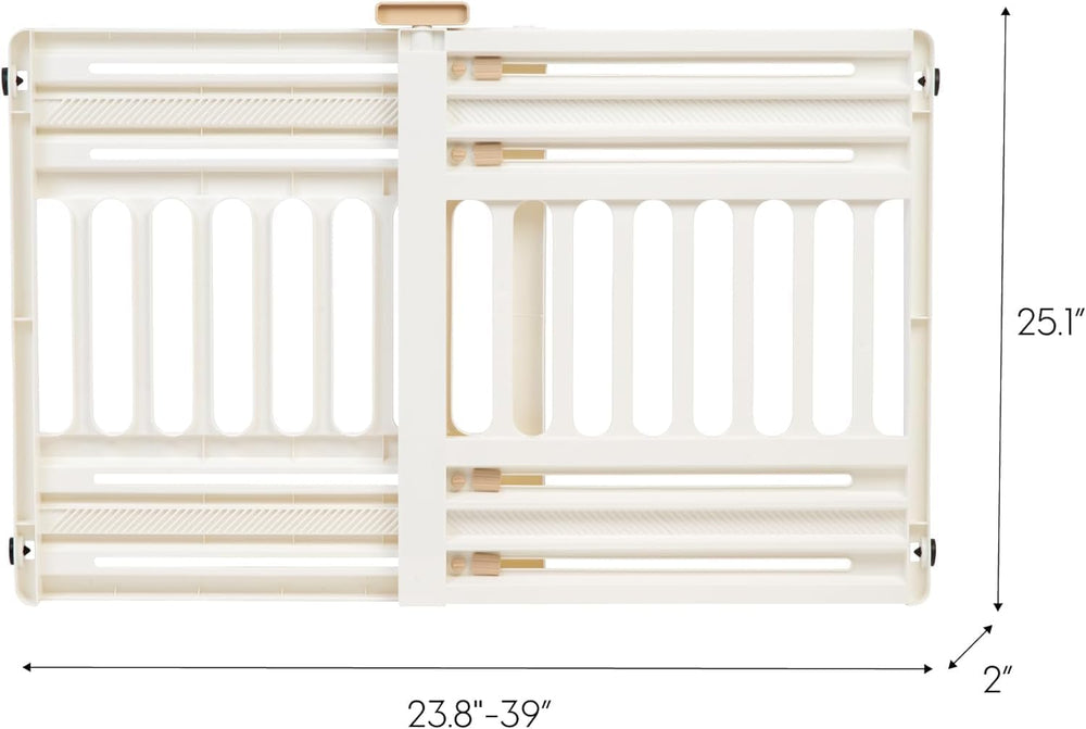 24"-39" Adjustable Indoor Pet Barrier, 2-Pack, White - IRIS USA