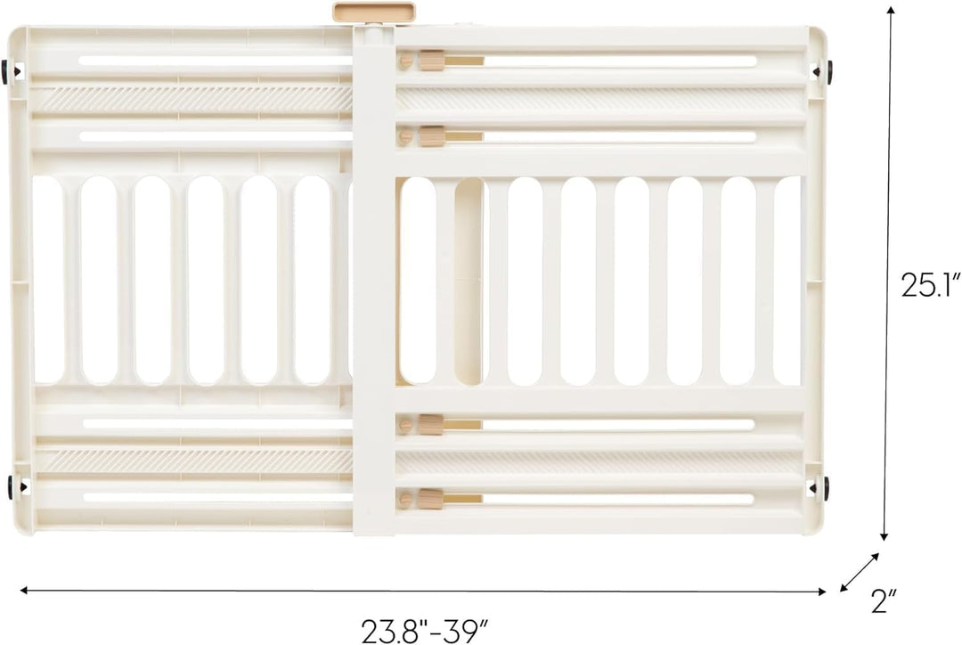 24"-39" Adjustable Indoor Pet Barrier, 2-Pack, White - IRIS USA