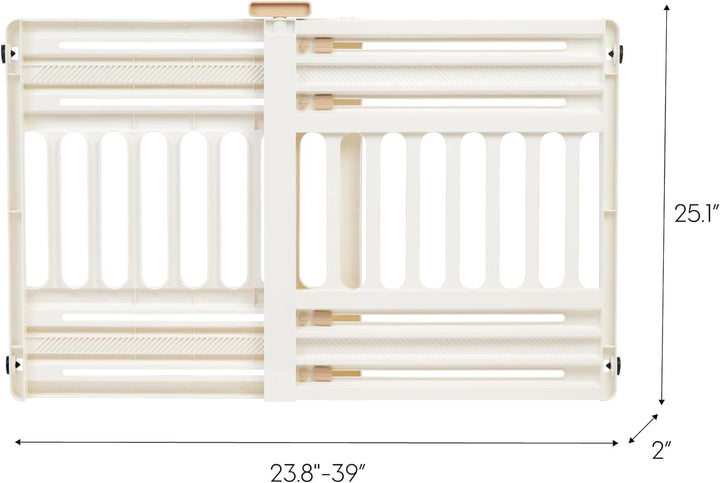 24"-39" Adjustable Indoor Pet Barrier, 2-Pack, White - IRIS USA