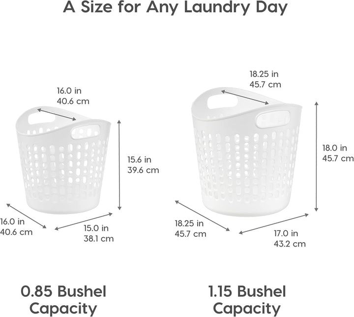 Plastic Laundry Basket, 40L - 3 Pack - IRIS USA