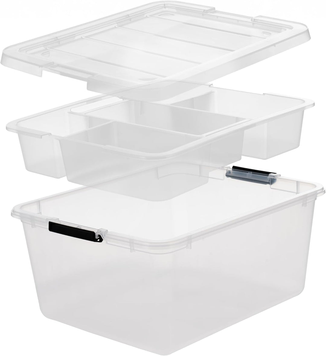 18 Quart Craft Storage Bins with Latching Lids (6-pack)