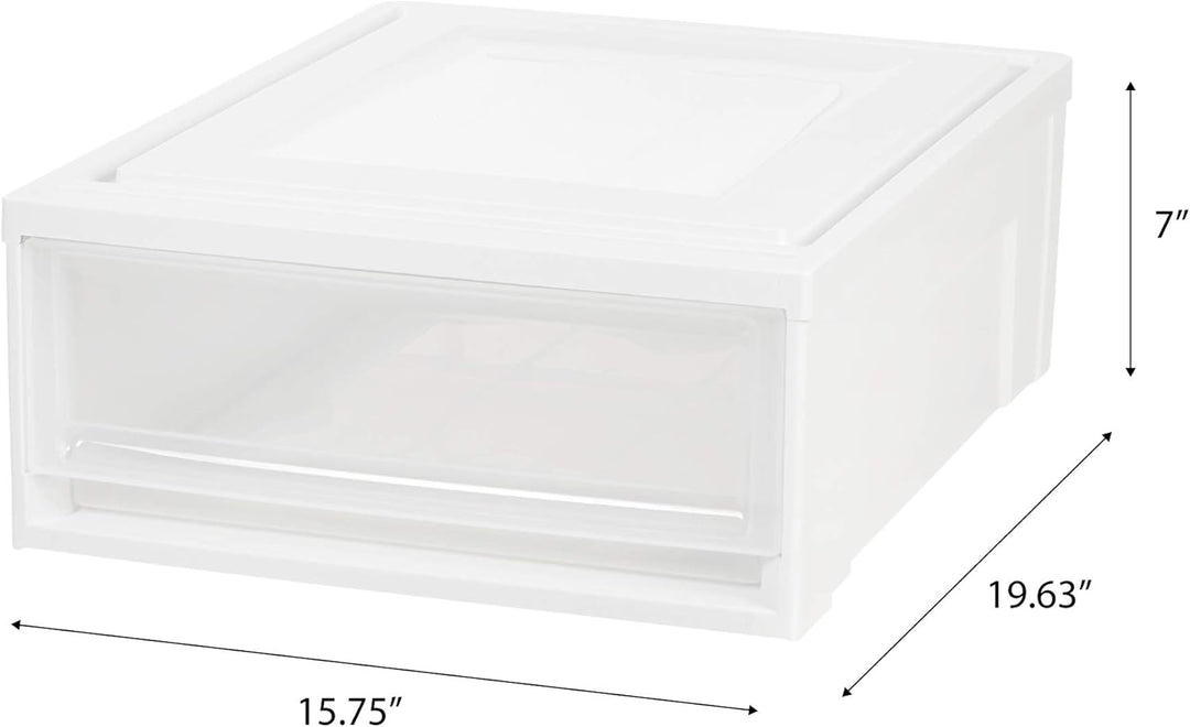 22 Qt Under Bed Storage Drawer, 4 Pack, White